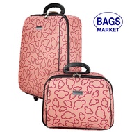(โปร++) Wheal กระเป๋าเดินทางเซ็ทคู่ 20/14 นิ้ว Code F7720-55 Micky Mouse (Pink) +ส่วนลด กระเป๋าเดินทาง กระเป๋า กระเป๋าล้อลาก กระเป๋าเป้