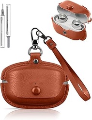 for Technics EAH-AZ100 Case Leather, Personalized Leather Vintage Case,Shockproof Portable with Keyc