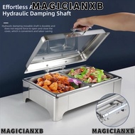 MAGICIANXB Buffet Stove, Stainless Steel 6/9L Chafing Dish Buffet Set,  with Transparent Hydraulic L