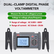 Adjustable design FR2010+ Clamp Phase VA Meters AC 0.0mA-20A  0.00V~600V AC DC Voltage Digital Doubl