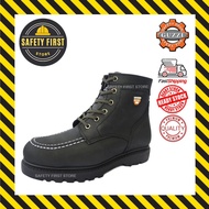 GUZZI 308 Mid Cut Safety Shoes  Genuine Leather  Toe's Cap Steel Plate Oil Resistant
