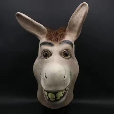 Shrek's Funny Donkey Mask Cosplay Costume Masquerade Masks Stage Props Animals Masks Halloween Costu