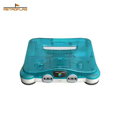 Retroflag 64Pi CASE for Raspberry Pi 5, N64 Style Retro Gaming Console Shell with Cooling Fan