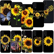 Realme 8i C35 C25s C25 C21 Silicone TPU Cover Soft Phone Case FM72 Painting Sunflower