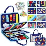 Esjay Toddler Busy Board Montessori Toys Boys, Sensory Board Educational Activities Learning Fine Mo