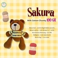 CATALOG - Sakura Chunky 5-Ply Knitting Yarn 100g / Crochet Knitting Yarn Chunky Yarn