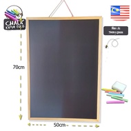 A1 (70cm*50cm) Hanging CHALKBOARD Blackboard Children Office Cafe Pub Restaurant School Papan Hitam