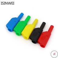 WOW 10Pcs Shrouded Fully Insulated Safety 4mm Male Stackable Banana Plug Connector