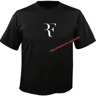 RF ROGER FEDERER Custom Tshirt Tee Black TeeShirt T shirt