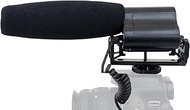 High Sensitivity Microphone (Stereo/Shotgun) with Windscreen & Dead Cat Wind Muff for Panasonic HC-V