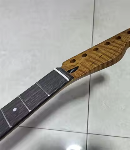 22 Fret Roasted Flame Maple Electric Guitar Neck Rosewood For Fen Replace