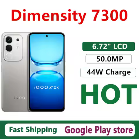 Original Vivo Iqoo Z10X Mobile Phone Dimensity 7300 Android 15.0 OTA 6.72" LCD 120HZ 50.0MP Camera 4