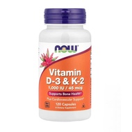 Now Foods Vitamin D-3&K-2 D3 1000 iu 120 Cap