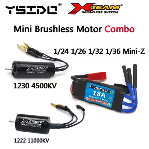 X-TEAM mini Brushless Motor Combo 1222 1230 4500KV 11000KV 18A ESC for Kyosho Tamiya Traxxas Mini-Z 