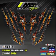 Decal Sticker Striping Variation Transparent Uv Fazzio Star Fazzio Star Yamaha Fazzio 125 Hybrid Faz