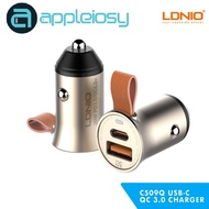 LDNIO C509Q New Design Dual Port Car Charger 30W Type-C PD and QC 3.0 Metal Fast Car USB Charger