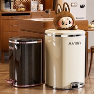 Light Luxury High-End Feeling Trash Can Household Large Size Foot Step with Lid Living Room Kitchen 