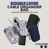 【SG Ready Stocks】Travel Cable Bag Pouch Utilities Travel Organiser USB Powerbank Harddrive Organiser Bag