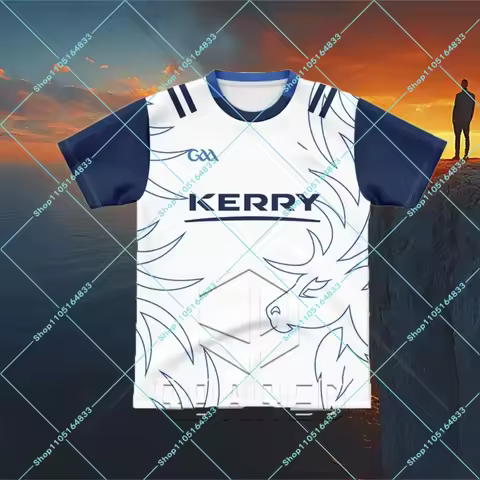 Kerry GAA Home Training Jersey Men's Rugby Jersey 2024_25 Goalkeeper T-shirt Stylish Comfortable Coo