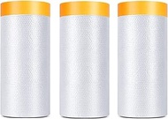 Tape and Drape, Pre-Taped Masking Film, 59-in x 66-Feet Masking Film, 3 Pack, Pre-Folded Overspray P