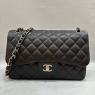 CHANEL A58600 黑色 荔枝皮 銀釦 Coco 30 Jumbo CF30