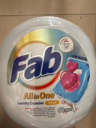 Fab All in One 玫瑰味洗衣珠 60粒