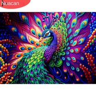 HUACAN Animal Diamond Painting Peacock Mosaic Fancy Embroidery Cross Stitch Kit Decoration House New Collection 2023