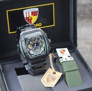 Jam Tangan Leopard 8802 Original Free Rubber Green