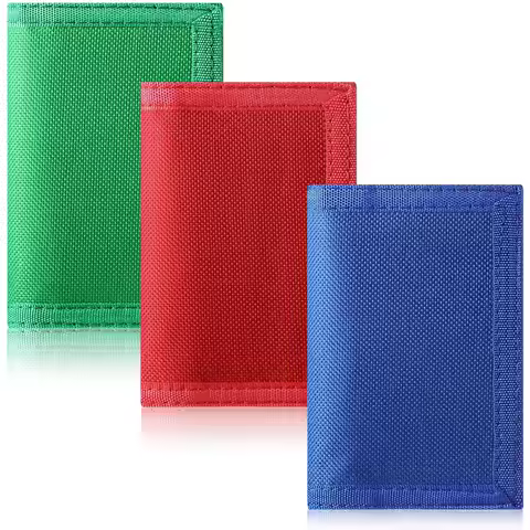 1PC Wallets Slim Wallet Trifold Sports Wallet Outdoor Canvas Wallets With Zipper Travel Coin Purse C