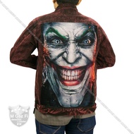 AWAS Jaket Jeans Printing Joker Biker Comanndo Gratis Emblem