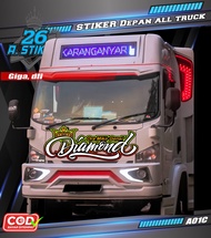 Stiker Decal Kabin Depan DIAMOND all Truk Custom Canter Ragasa Umplung Dyna Giga Elf Macanadll Bisa 