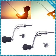 [BbqzefMY] Fishing Reel Handle Foldable Aluminum Alloy Rotatable Rotary Knob Spare Parts Fishing Reel Handle Rocker Arm Grips