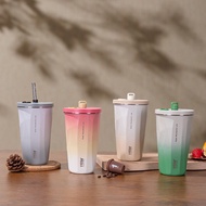 Tyeso Straw Cup Tumbler Original Vacuum Insulated Tumbler Premium Gradient Coffee Cup Bottle