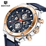 BENYAR New Mens Watches Top Brand Luxury Military Army Chronograph Watch Men Quartz Waterproof Sport