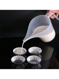 1入組1000ml長嘴量杯,帶刻度的1l量杯可用於烘焙,具備倒嘴的燒杯適用於實驗室,牛奶發泡壺適用於家庭使用