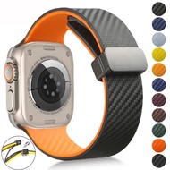 Carbon Fiber Straps For Apple watch ultra2 band 44mm 45mm 49mm 41mm 42mm 45mm Silicone Bracelet iWat