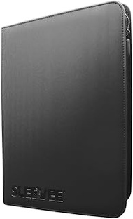 9-Pocket Premium Zip Display Album Black with Zipper – 360 Cards, Side-Loading, PVC-Free – Card Albu