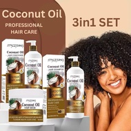 Stylejiang Coconut Oil Hair Care Set - Shampoo (850ml) + Conditioner (850ml) + Hair Mask (500ml)