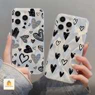RCI44 RCI45 Black Heart love Silver Hologram Aesthetic Silver Feather Type Vivo Y29 V30 V30 PRO Y28 