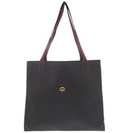 二手 Gucci Sherry Line Micro GG 002-63-0048 PVC 黑色手提包，黑色，0769。