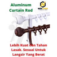 Langsir Curtain Rod 28mm Aluminium Batang Langsir Penyakut Langsir Batang Langsir Murah Curtain Rail