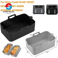 OWNNEPH Air Fryer Basket, Silicone Reusable Air Fryer Baking Tray, Rectangle Rectangle Basket Contai