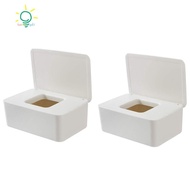【hzswankgd3.sg】2X Diaper Wipes Dispenser Wipes Holder, Wipes Tissue Case Keeps Wipes Fresh Tissue Wi