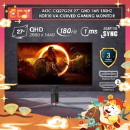 AOC CQ27G2X 27" QHD (2560 x 1440) 1ms 180Hz HDR10 VA Curved Gaming Monitor (HDMI,DP)