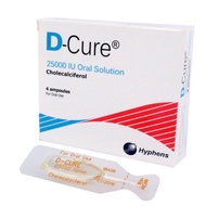 D Cure (cholecalciferol) 25000IU Oral Solution 4 ampoules