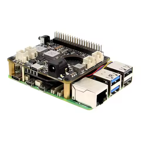 Geekbord UPS HAT X1209 for Raspberry Pi 5/4B/3B+/3B | 5-18V Input, Auto Sync Shutdown, Top-mounted, 