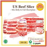 US BEEF SLICE FAT MIX / Daging Sapi Iris 500 GR SLICED Shortplate