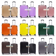 luggage bag plain 2 in 1 set ABS suitcase 20INCH+24INCH travel beg bagasi luggage 20 inch luggage 24