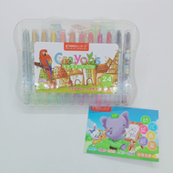 CHANGLI Childrens Rotary Crayon/Rotary Crayons Set Non-Toxic Washable HP-6675B 24 colour (free colou