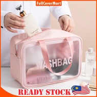 (STO29) Waterproof TPU Cosmetic Bag Makeup bag Transparent Storage Bath Bag Hand Printed Portable Wa